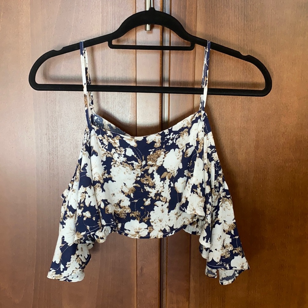 Floral print - off the shoulder top and skirt